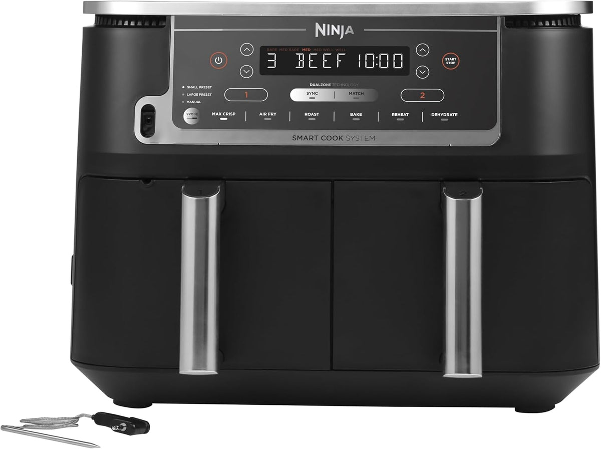 Ninja Heissluftfritteuse, Schwarz/Silber, AF451EU Foodi Max Airfryer