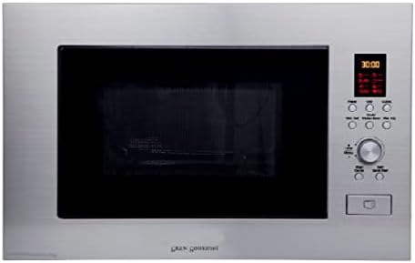 Suinga Mikrowelle, 1000 W, 900 W, 23 l, Silber/Schwarz, Einbau-, Fassungsvermögen, Edelstahl, 6 Leistungsstufen
