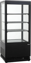 Wohnzimmerschrank Bartscher, 78 Liter, 78 L, Schwarz, Mini Kühlvitrine -700177G