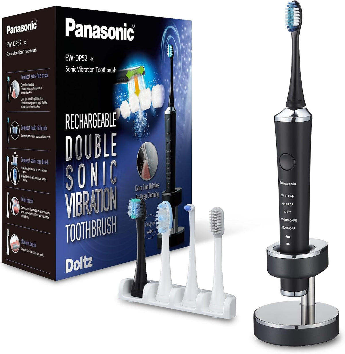 Panasonic Drogerie & Körperpflege,Mund- & Zahnpflege,Zahnbürsten & Zubehör, Schwarz/Weiß