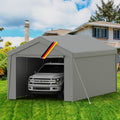 Kuro-sagol Garten,Gartenhäuser & Aufbewahrung,Carports, Grau, Carport Zeltgarage 3x6m, Wasserdichtes Garagenzelt mit abnehmbaren Seitenwänden