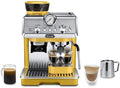 Braun Kaffeemaschine, Gelb/Silber, De'Longhi EC9155.YE La Specialista Arte, Macchina da Caffè Espresso, Macinacaffè Integrato