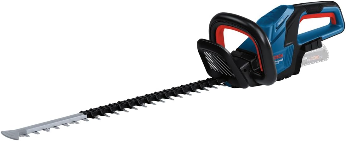Bosch Professional Heckenschere, 20 mm, 18 V, Blau/Schwarz/Rot, System Akku- GHE -60 (bürstenloser Motor, Schnittkapazität von )