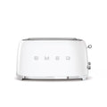 Smeg Toaster, 950 W, Weiß, 2x2 TSF02WHEU -, 2 lange Schlitze für 2 Scheiben, 6 Vergoldungsniveaus, Heizfunktion