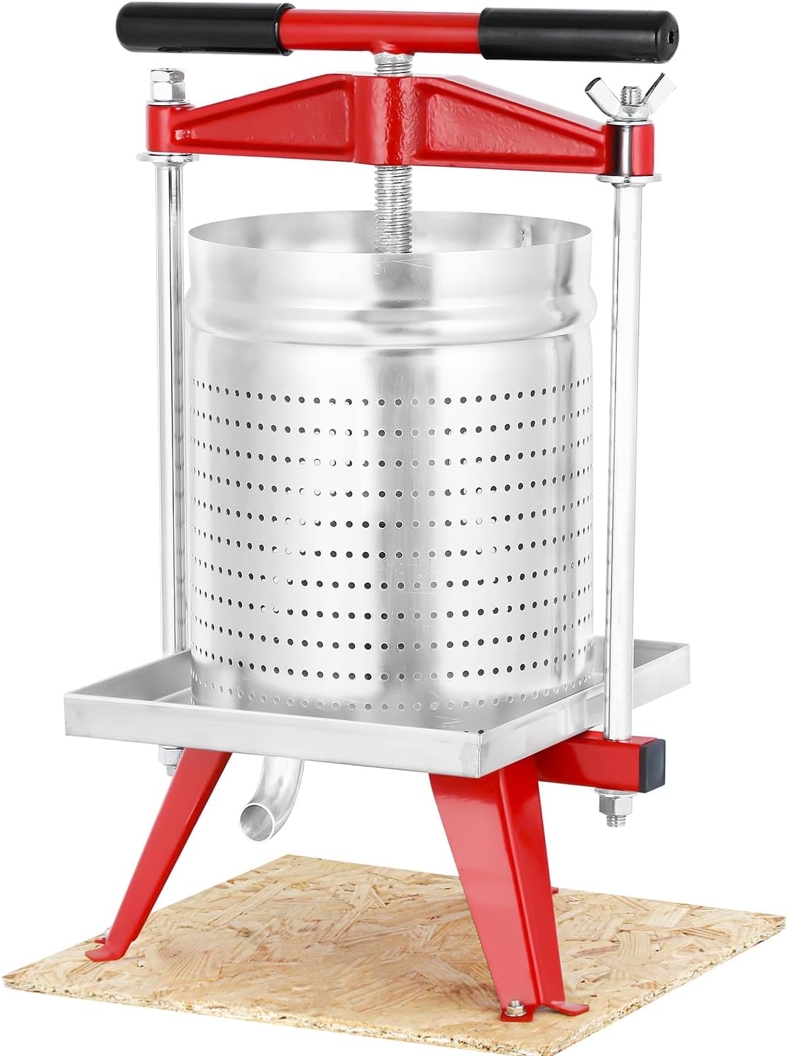 Mosakar Saft- & Zitruspressen, 15 L, Rot/Silber, 4 Gallonen / Fruchtpresse Alle Saftkontaktteile sind AISI