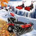 BRAST Schneefräse, 5,14 kW, 4,8 kW, 100 cm, Rot/Schwarz/Silber, Kehrmaschine Benzin, Laubsammler Schneeschieber, XXL Premium