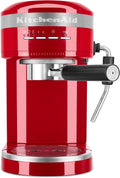KitchenAid Kaffeemaschine, Rot/Schwarz/Silber, Halbautomatische Espressomaschine aus Metall, KES6503