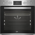 Beko Backofen, Schwarz/Edelstahl, BBUM12322X Einbauherd Set / 2-fach Teleskopauszug /