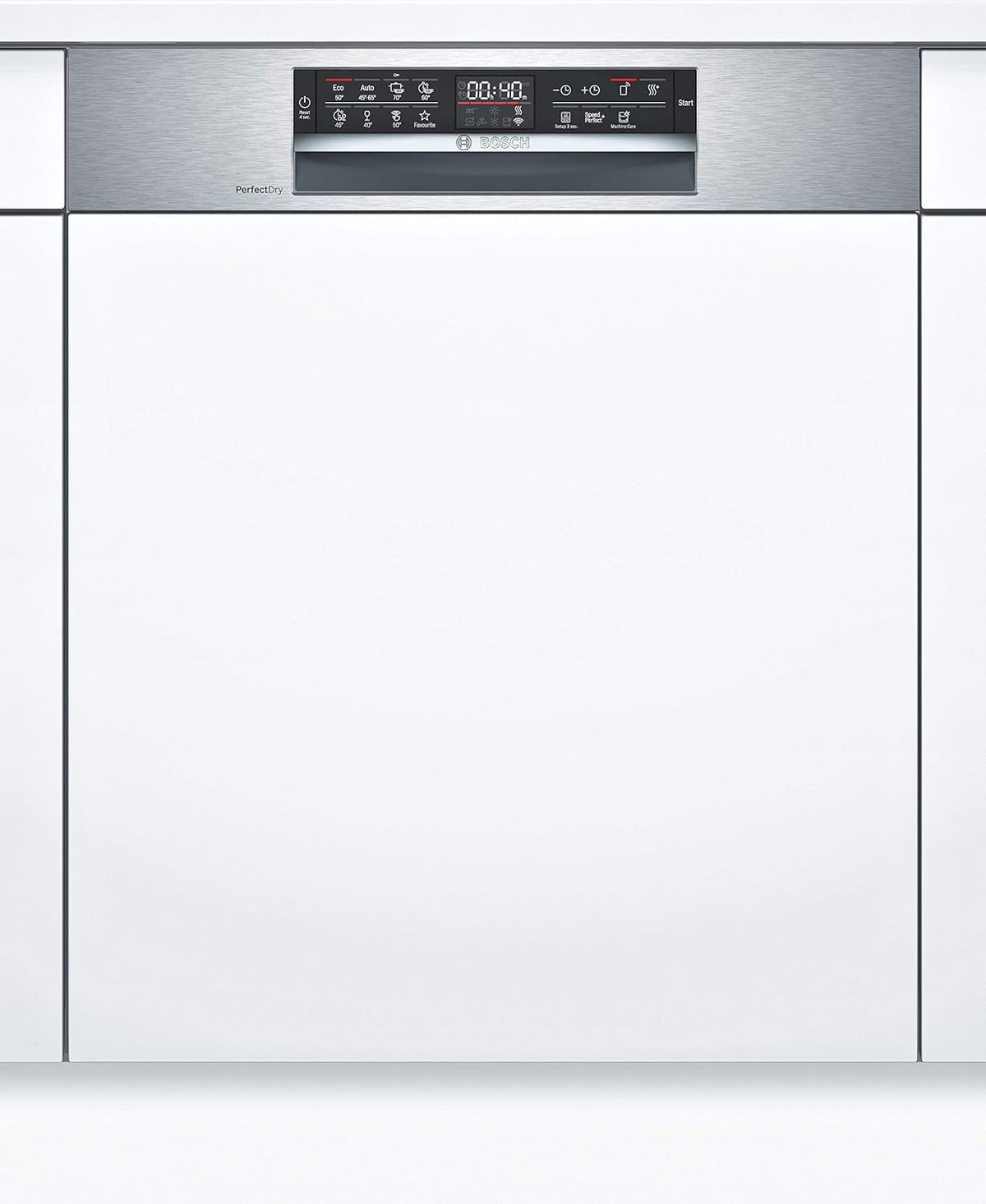 Bosch Geschirrspüler, 60 cm, Weiß/Edelstahl, SMI6ZCS49E Serie 6 Smarter integriert, breit, Besteckschublade, Made in Germany