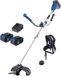 Scheppach Rasentrimmer, 25,5 cm, 1,6 mm, 38 cm, 4 m, Blau/Schwarz/Silber, Akku-Freischneider BC-BCH380/40-X SET L2 Brushless