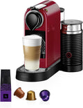 Nespresso Milchaufschäumer, 19 Bar, 1260 W, 1l, Rot/Schwarz, Krups XN7615 Citiz&Milk Kaffeekapselmaschine, Wassertankkapazität