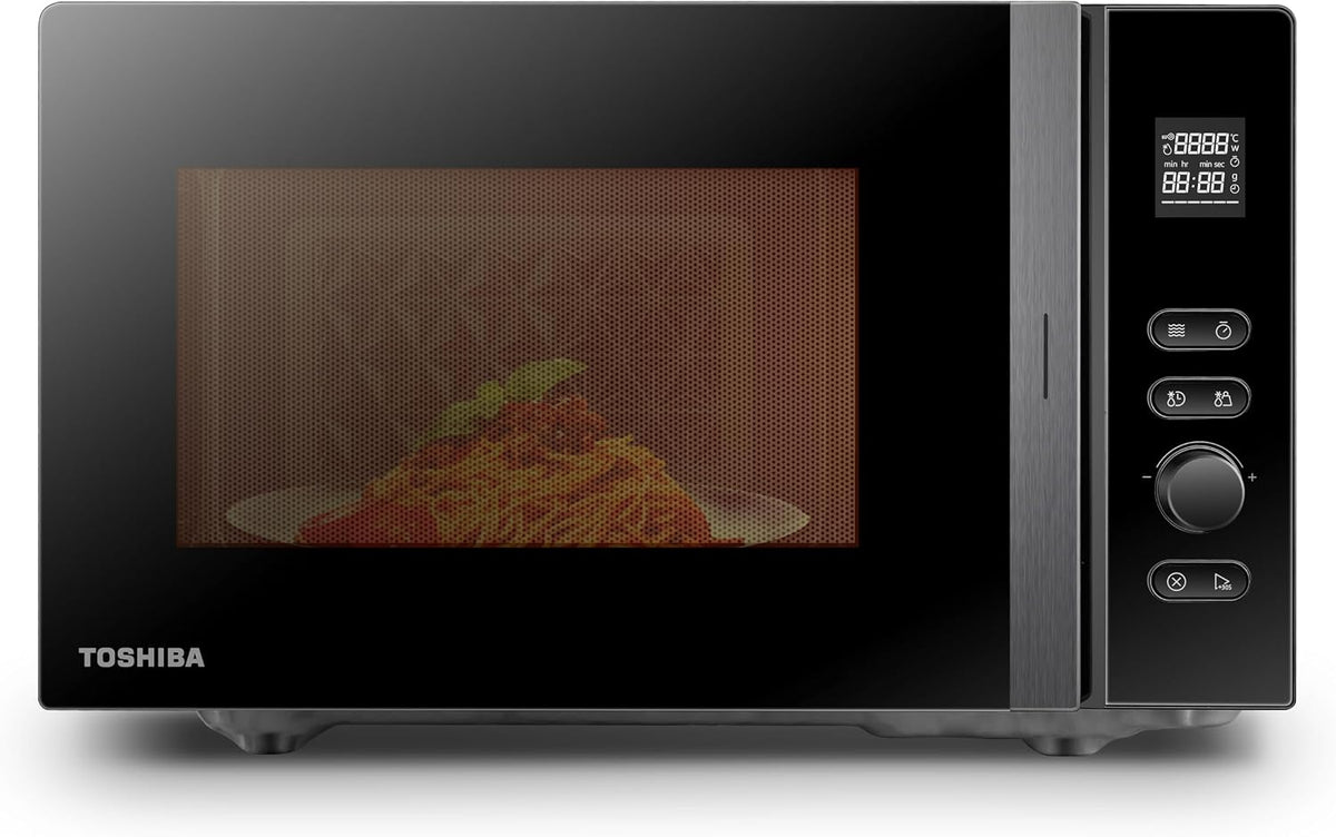 TOSHIBA Mikrowelle, 24,5 cm, 800 W, 20 L, Schwarz, MV-AM20T(BK) /Solo- / / / 5 Leistungsstufen/ 12