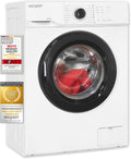 Exquisit Waschmaschine, 6 kg, weiß/schwarz, WA6110-020A weiss, Fassungsvermögen, Energieeffizienzklasse A, 16 Waschprogramme