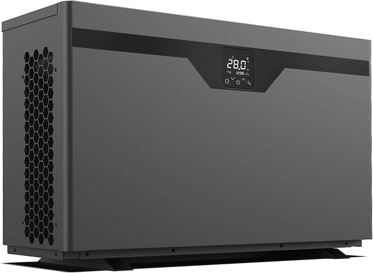 STEINBACH Heizpumpen, 50.000 l, 11,0 kW, 50 mm, Grau, Sirius 11 Inverter Wärmepumpe, Silent Modus, 32 / 38 /, Salzwasser geeignet (11.000 Watt)
