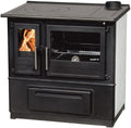 Plamen Kaminofen, 8 kW, Schwarz/Weiß, EEK A+ Küchenofen Holzherd Slavonac N weiß, rechte Version - Dauerbrandherd