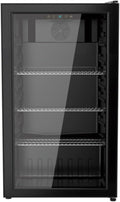 YUNA 25152 Kühlschrank, 25152, 89 L, Schwarz, Cool-View GKS90B Glastür