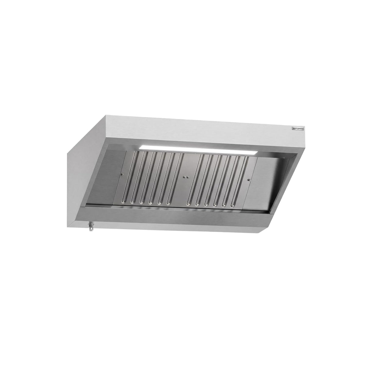 GGM Dunstabzugshaube, 1200 mm, Schwarz, Gastro Wandhaube mit LED