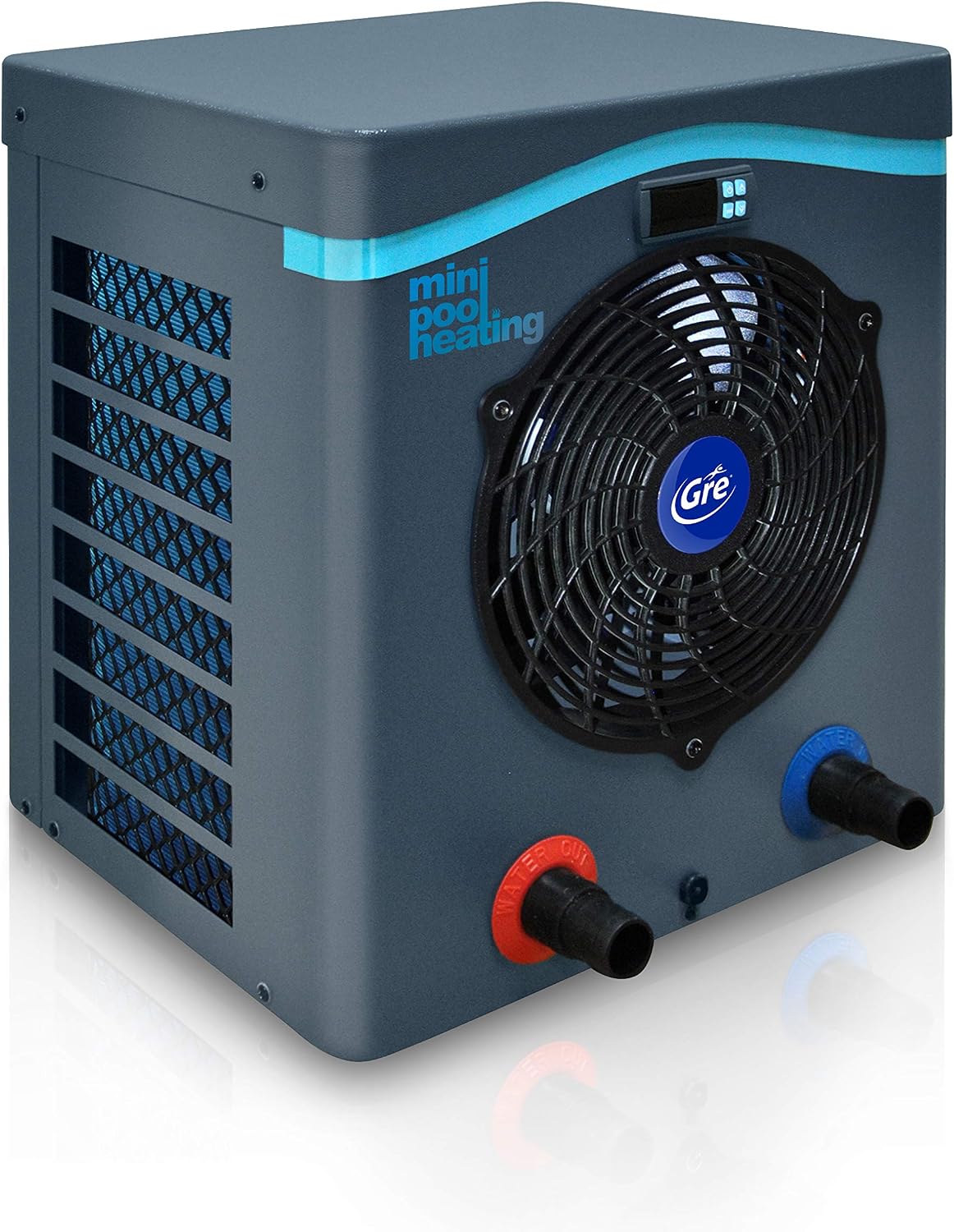 Gre Heizpumpen, 30 m, Grau/Schwarz, HPM30 - Mini-Wärmepumpe für Aufstellpools bis zu ³, Heizsystem für Aufstellpools