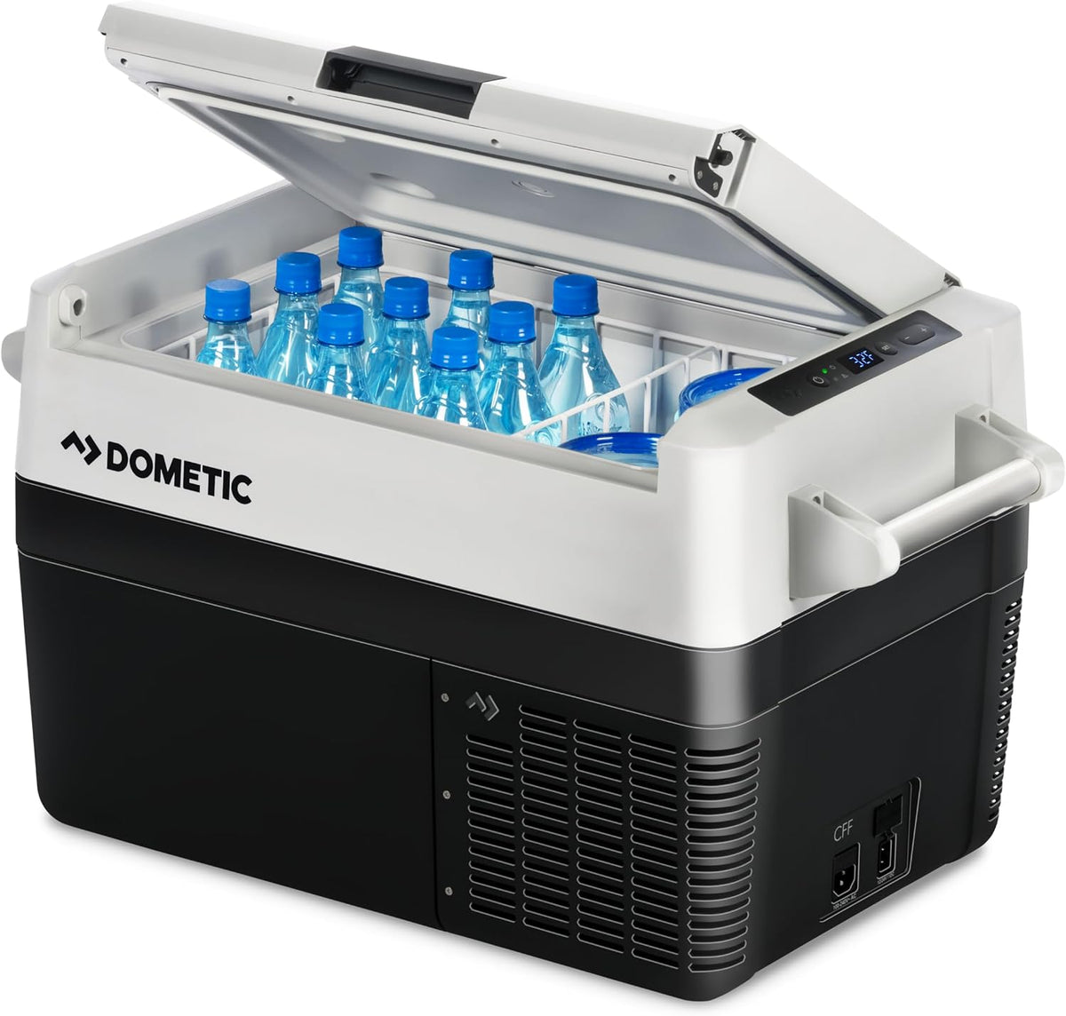 DOMETIC Kompressor, 34 Liter, 230 V, 24 V, Grau/Schwarz, CoolFreeze CFF 35, tragbare elektrische -Kühlbox, 12/ und für Auto