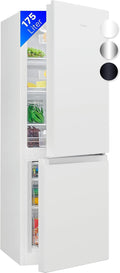 Bomann Kühl-Gefrierkombination, 143 cm, 175 L, 39db, Weiß, Kühlschrank mit Gefrierfach hoch, Kühl Gefrierkombination mit 3 Ablagen & 3 Schubladen