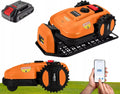 NEO TOOLS Mähroboter, 180 mm, 2 Ah, 100m, 18 V, Orange/Schwarz, mit Austauschbarem Akku ( -Akku Enthalten) für Gärten bis