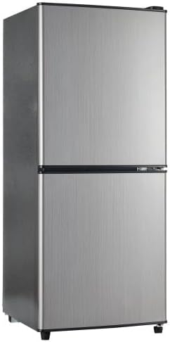 Merax Gefrierschrank, 106 L, 60 L, 46 L, Silber, Retro Kühlschrank mit Gefrierfach, Mini Kühlschrank, 7 Temperatureinstellungen