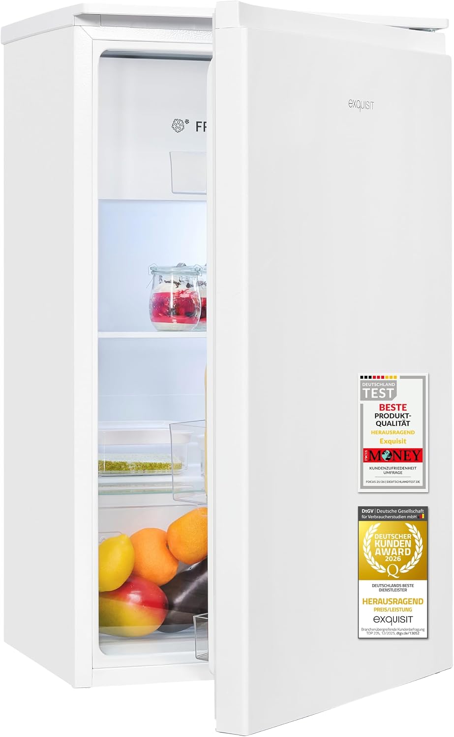 Exquisit Kühlschrank, 82 l, Weiß, KS5117-3-010E mit 3-Sterne-Gefrierfach