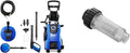 Nilfisk Hochdruckreiniger, 145 bar, 230 V, Blau/Schwarz, E 145.4-9 X-TRA PAD für Haushalt, Außenbereich, Autowäsche und Gartenarbeiten