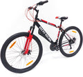 RV-Parts Mountainbike, 27,5 Zoll, Schwarz/Rot, Fahrrad Bike 18 Gang Scheibenbremse Shimano Boss Colt