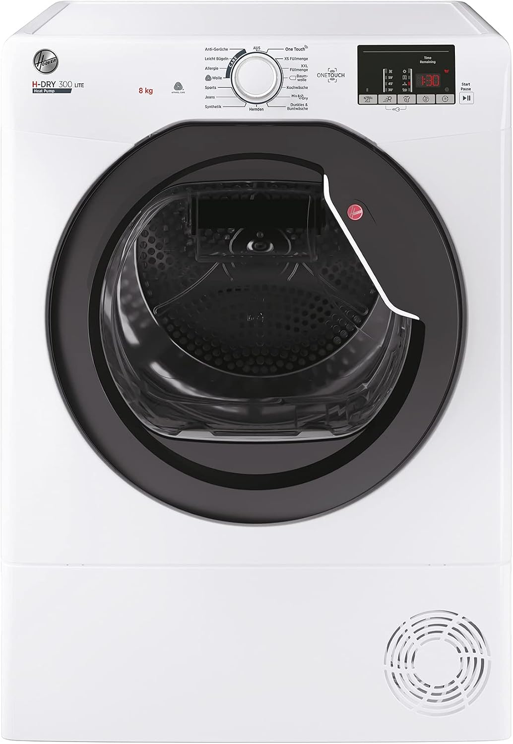 Hoover Wärmepumpentrockner, 84 W, 8 kg, Weiß, HLE H8A2DKEX-84 / /Smarte Bedienung