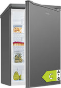 Bomann Kühlschrank, 85 cm, 35 dB, 126 L, Silber, ® ohne Gefrierfach, Energieklasse C, 5 Jahre Kompressor-Garantie