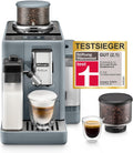 De'Longhi Kaffeevollautomat, Grau, Rivelia - Perfetto mit LatteCrema-Milchaufschäumer, 16 One-Touch-Getränke, farbiges Touch-Display