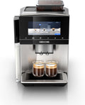 SIEMENS Kaffeevollautomat, Silber/Schwarz, EQ900 plus, großes farbiges TFT-Display, autom. Reinigungsystem via Kartuschen