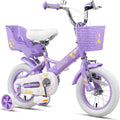 Glerc Fahrrad, 20 Zoll, Lila/Weiß, Mädchen, 12- Kinder für Kinder im Alter von 2 3 4 5 6 7 8 9 10 11 12, Kinder mit Puppensitz