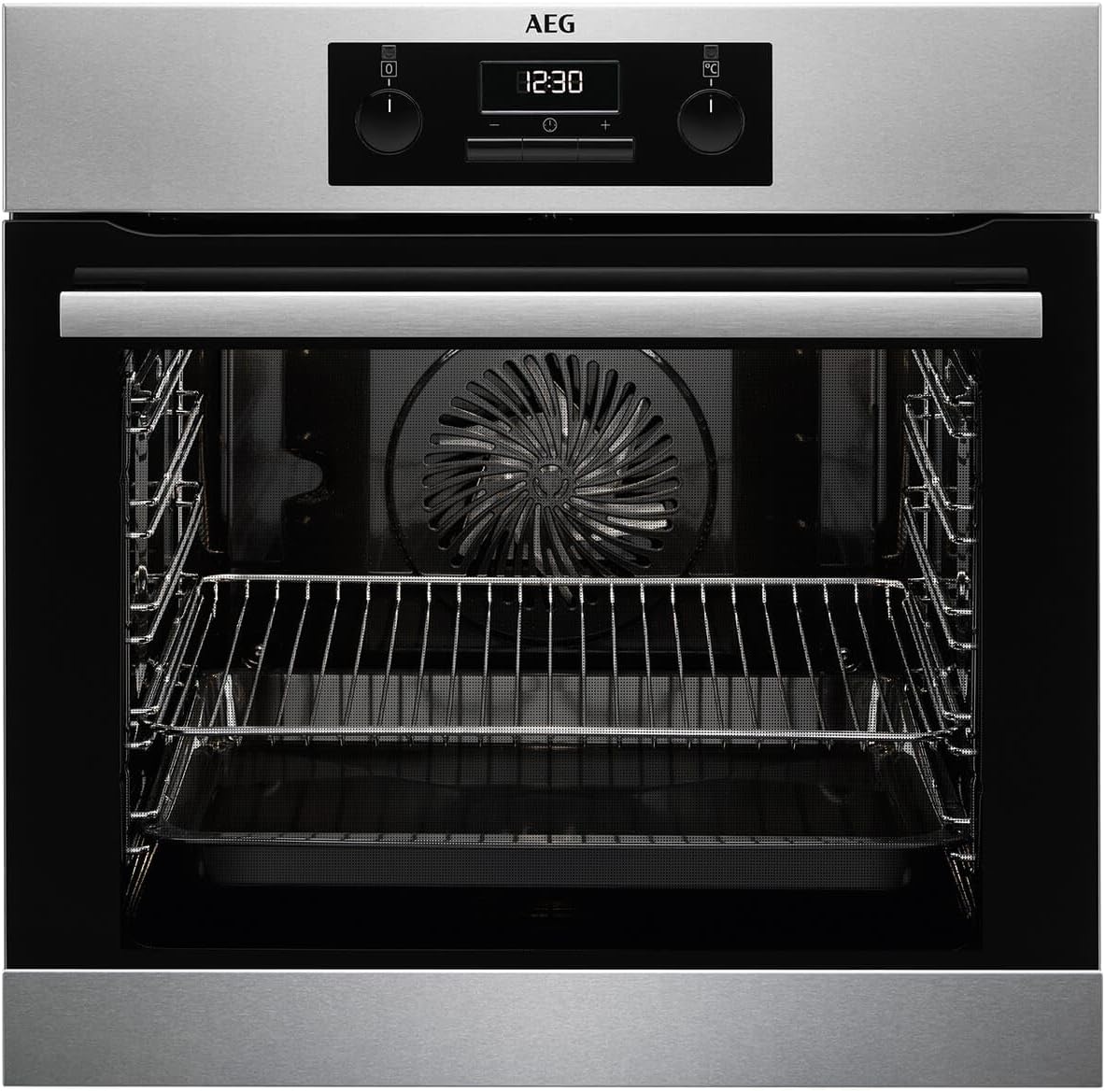 AEG Backofen, Silber/Schwarz, BEB331010M Einbau- / Serie 6000 mit Ringheißluft