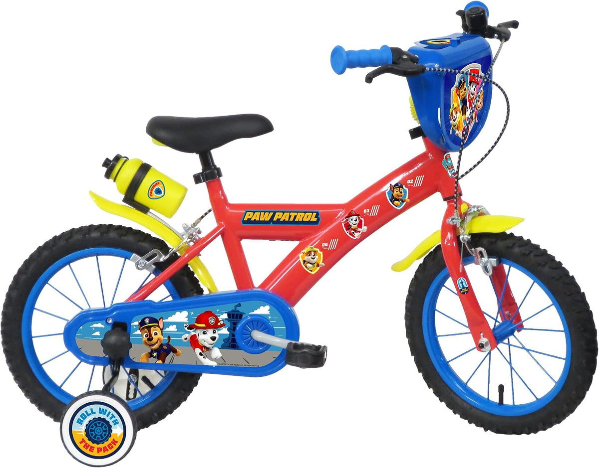 PAW PATROL Fahrrad, 14 Zoll, Rot/Blau/Gelb/Schwarz, Kinder