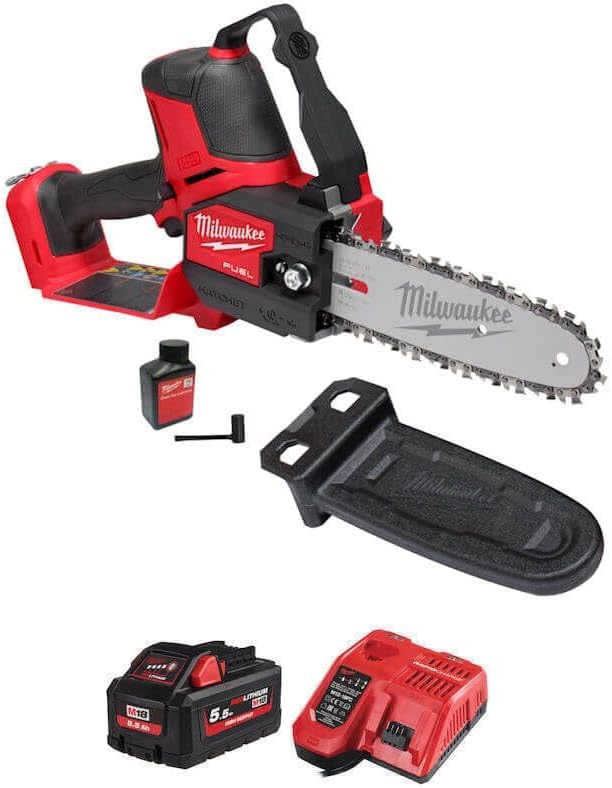 Milwaukee Kreissägen, 20 cm, Rot/Schwarz/Silber, Akumuliatorinis grandininis pjūklas M18 FHS20-0 (be akum
