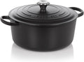 Le Creuset La Marmite Signature Backofen, 6,125 kg, 28 cm, 6,7 l, Schwarz, Le Gusseisen-Bräter mit Deckel, R