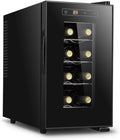 Weinkühler Weinkühlschrank, 70 W, Grau, für 8 Flaschen, 18 °C, thermostatischer, unabhängiger kompakter Mini