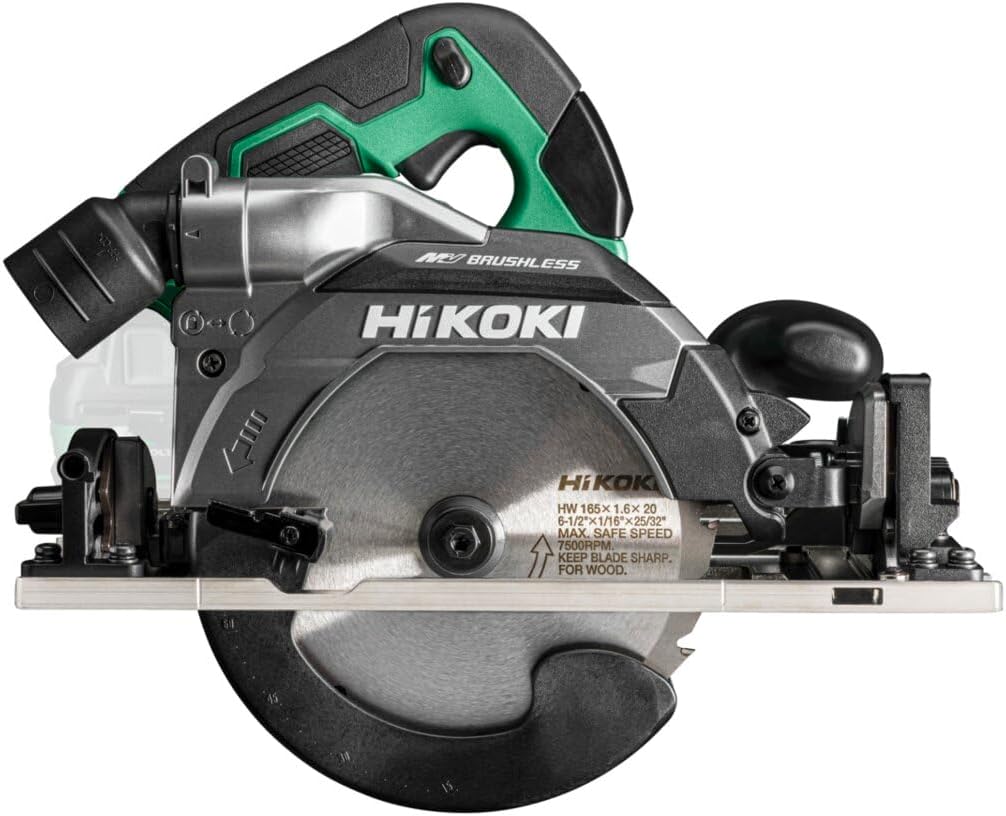 HIKOKI Kreissägen, 36 V, Schwarz/Grün/Silber, Akku Handkreissäge Brushless), ohne Akku, ohne Ladegerät, C3606DUM (Basic) (HSC IV)