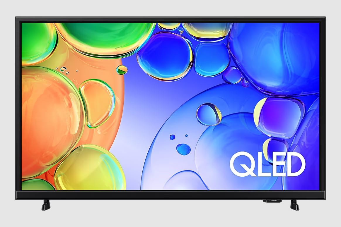 Samsung Fernseher, 32 Zoll, Schwarz, Smart TV, QE32Q5FAAUXZT Smart-TV, Full HD QLED DVB-T2 CI+ HbbTV Energieeffizienzklasse F
