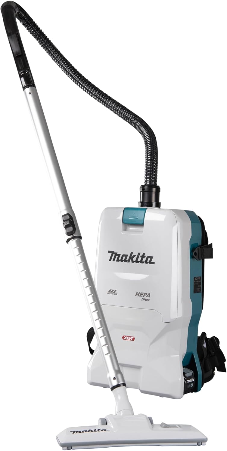 VS001GZ Akku-Kehrsaugmaschine 40 V max. (ohne Ladegerät und Akkus) Staubsauger, 40 V, Weiß/Schwarz/Türkis
