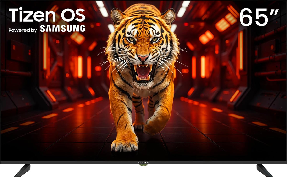 Kiano Fernseher, 65 Zoll, 164 cm, Schwarz, Smart TV, Elegance 4K UHD LED Smart TV mit TIZEN OS (Powered by