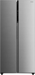 HSBS Side-by-Side-Kühlschrank, 460 L, 271 L, 189 L, Silber, M460NFINVXE++, No Frost, Inverter-Kompressor, Kühlteil + Gefrierteil