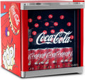°CUBES Mini-Kühlschrank, 48 L, Rot, Original Coca-Cola PopArt Mini Kühlschrank -, Partys & Gaming - Cooler Flaschenkühlschrank - Für Getränke