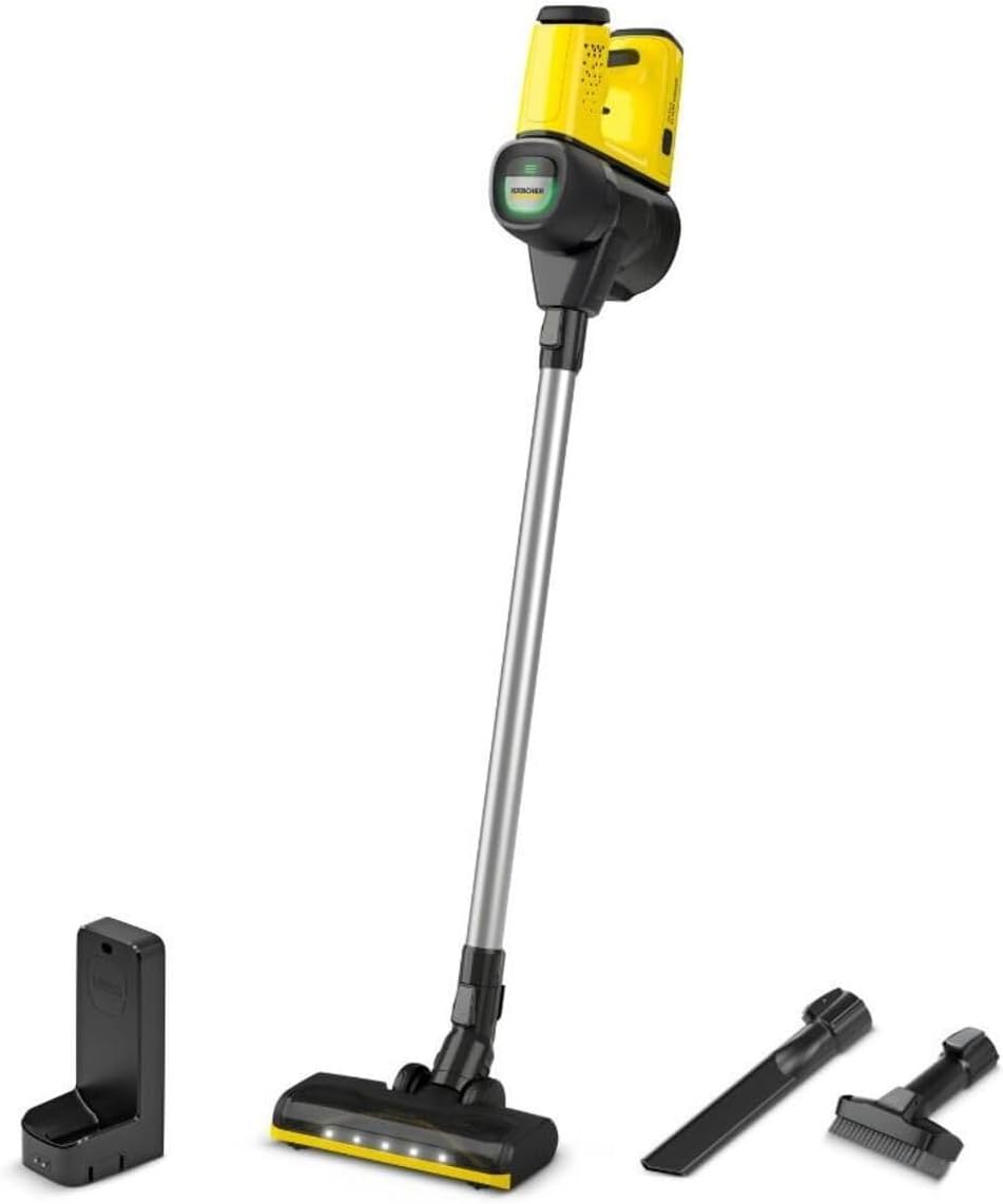 Karcher Staubsauger, 2,8 kg, 25,2 V, Gelb/Schwarz, Kärcher Akku- VC 6 Cordless ourFamily, 2 Saugstufen, Laufzeit: bis zu 50 m