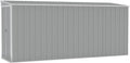 Gerätehaus vidaXL, 118x382x178 cm, Verzinkter Stahl, Metall, Grau, Wand Geräteschuppen Kunststoffgriff mit Sperrfunktion