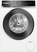 Bosch Waschmaschine, 9 kg, Weiß/Schwarz, WGB244AW0, Serie 8, Smarte, 1400 U/min, Made in Germany, i-DOS mit Waschmittelscan
