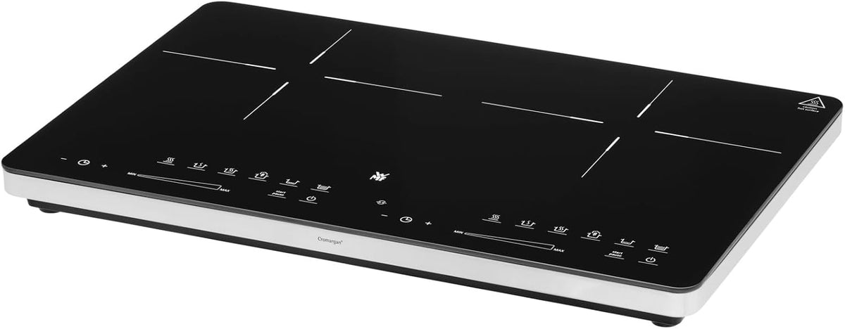 WMF Kochfeld, 3500 W, 28 cm, Schwarz, Kult X Doppel- Induktions 2 Platten, Kochplatte bis, 2 Kochzonen, 8 Stufen